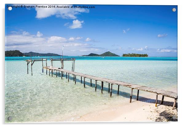 Bora Bora Jetty Acrylic by Graham Prentice