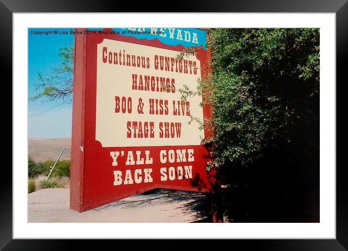 Old Nevada Signpost Framed Mounted Print by Lisa PB