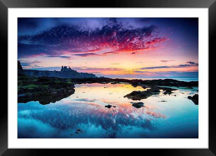 Sunset reflects Framed Mounted Print by Kevin Ainslie