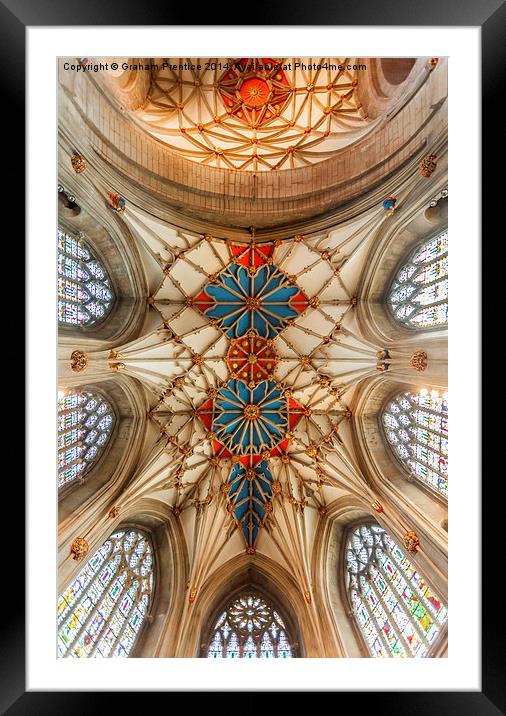 Tewkesbury Abbey Ceiling Framed Mounted Print by Graham Prentice