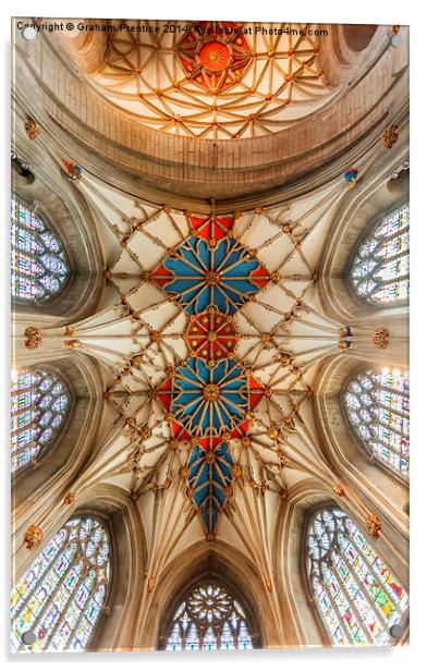 Tewkesbury Abbey Ceiling Acrylic by Graham Prentice