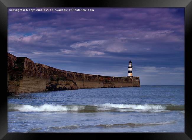 Seaham Lighthouse County Durham Framed Print by Martyn Arnold