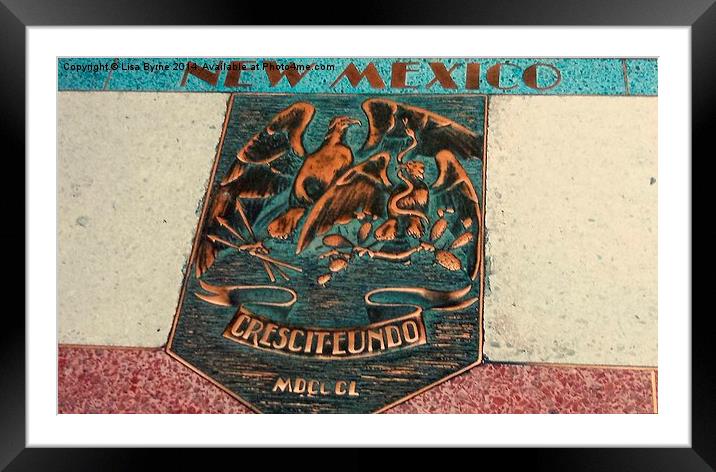 New Mexico Sign Framed Mounted Print by Lisa PB