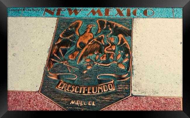 New Mexico Sign Framed Print by Lisa PB