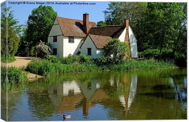 Willy Lott’s House Canvas Print by Diana Mower
