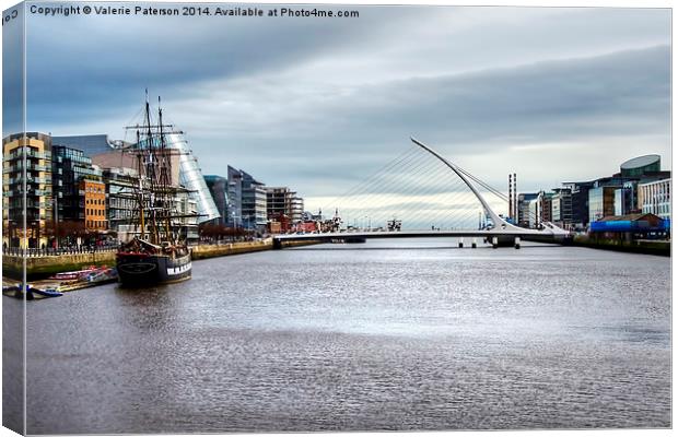 Liffey River Canvas Print by Valerie Paterson