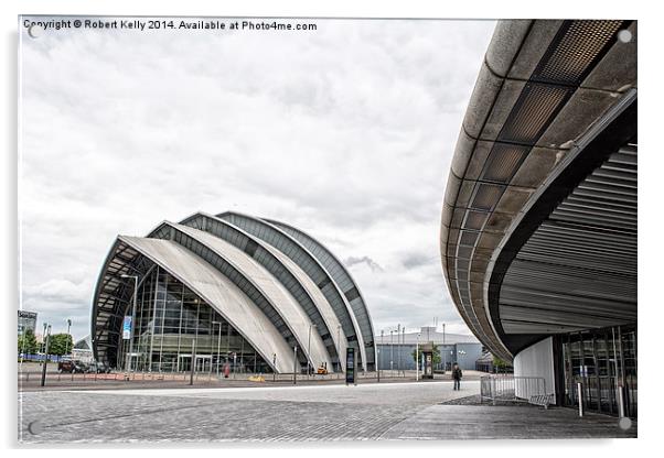 Glasgow Clyde Auditorium & SSE Hydro Acrylic by Robert Kelly