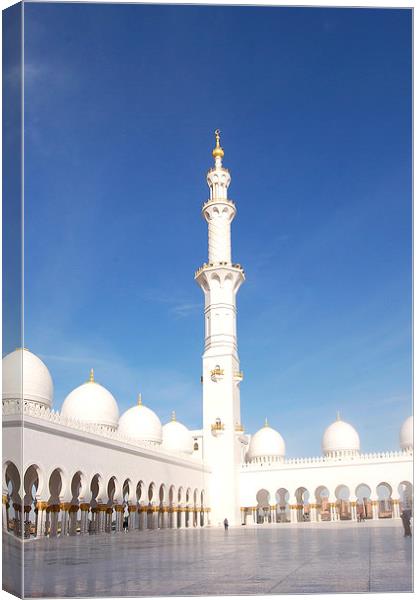 Sheikh Zayed Grand Mosque, UAE Canvas Print by Jacqueline Burrell