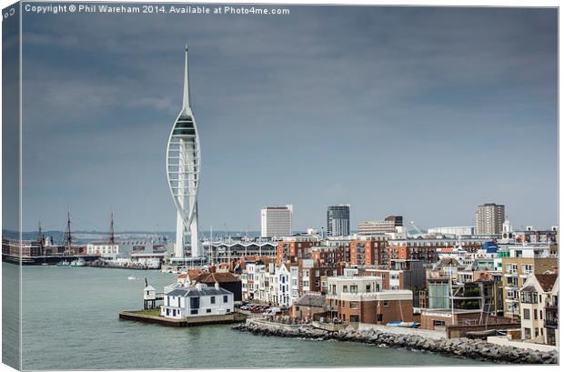 Leaving Portsmouth Canvas Print by Phil Wareham