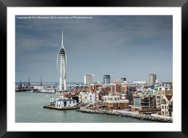 Leaving Portsmouth Framed Mounted Print by Phil Wareham