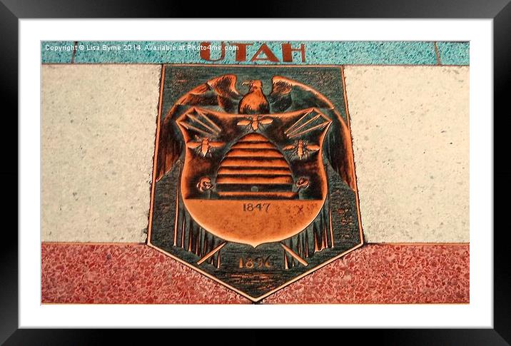 Utah Sign Framed Mounted Print by Lisa PB