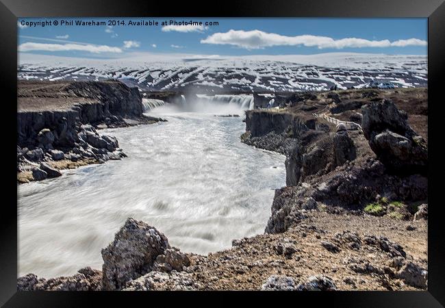 Godafoss Waterfall Iceland Framed Print by Phil Wareham