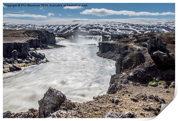 Godafoss Waterfall Iceland Print by Phil Wareham