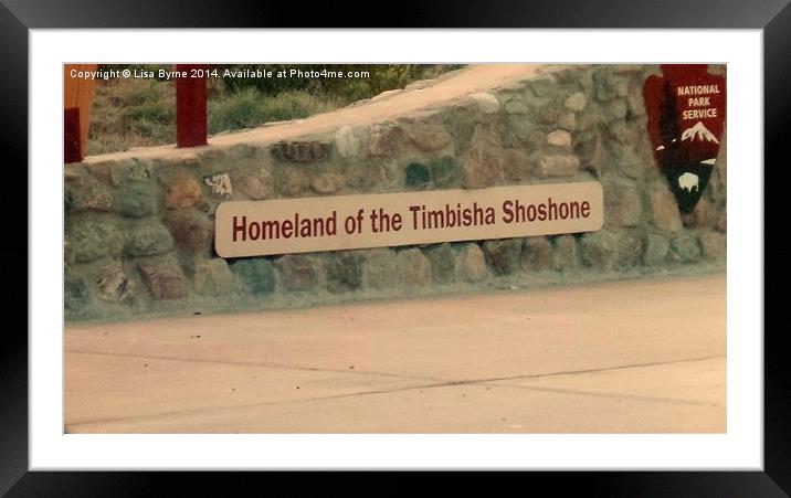 Timbisha Shosone Sign Framed Mounted Print by Lisa PB