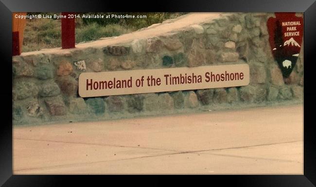 Timbisha Shosone Sign Framed Print by Lisa PB