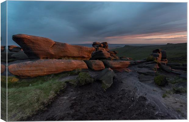 Pym Chair Sunset - Kinder Scout Canvas Print by James Grant