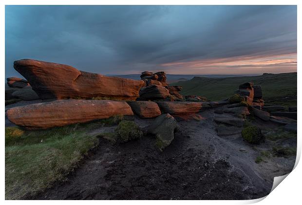 Pym Chair Sunset - Kinder Scout Print by James Grant