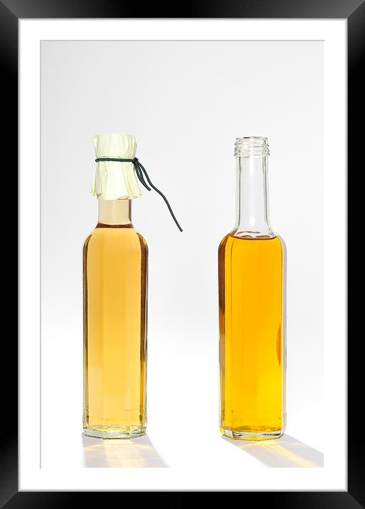 Oil and vinegar bottles Framed Mounted Print by Matthias Hauser