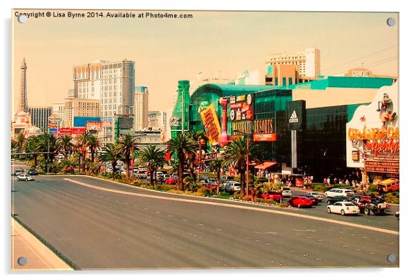 Las Vegas Strip, Street Level Acrylic by Lisa PB