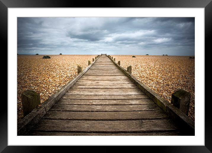 Dungeness Beach Walkway Framed Mounted Print by David Hare