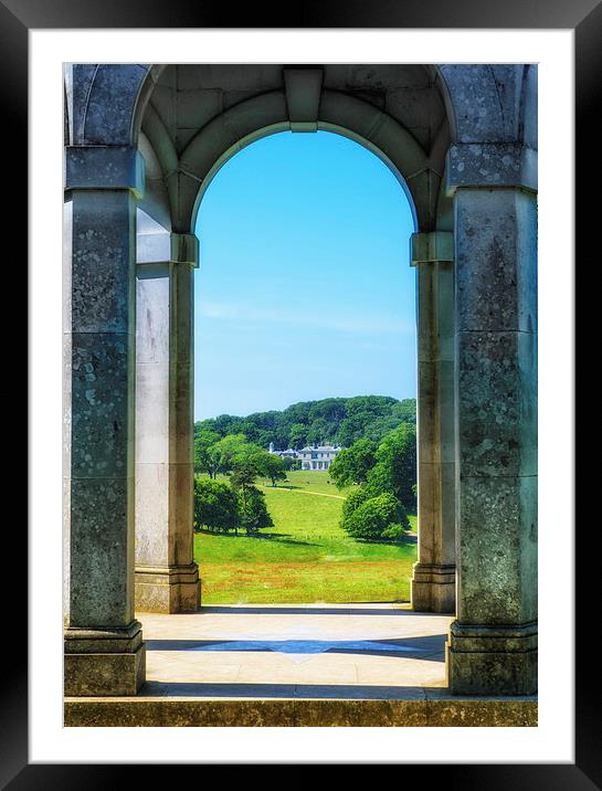 Through the Arch Window Frame Framed Mounted Print by matthew  mallett