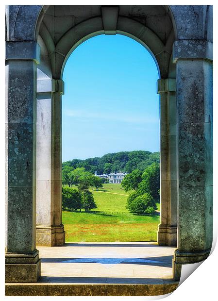 Through the Arch Window Frame Print by matthew  mallett