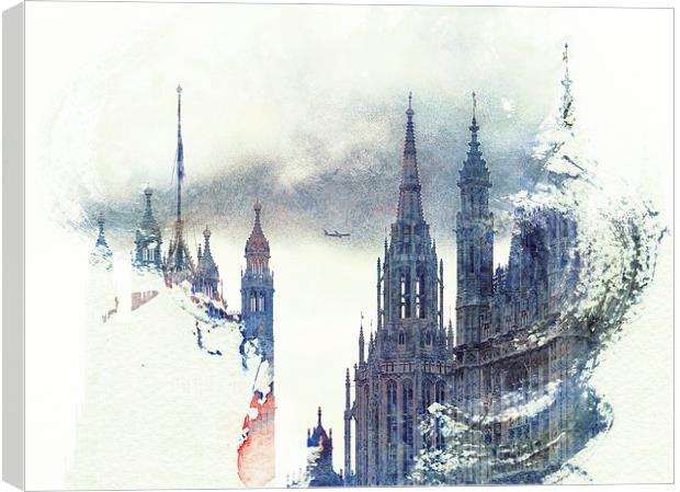 Magical Westminster Canvas Print by LensLight Traveler