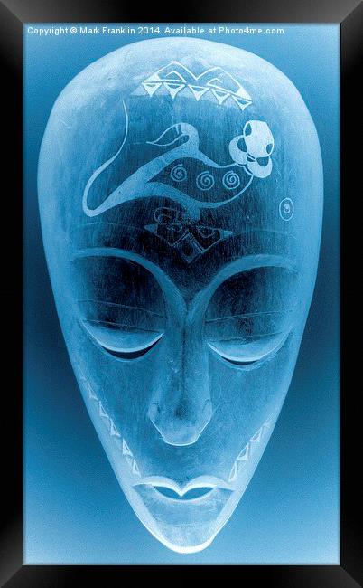 Blue alien. Framed Print by Mark Franklin