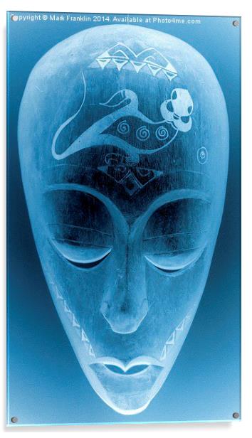 Blue alien. Acrylic by Mark Franklin
