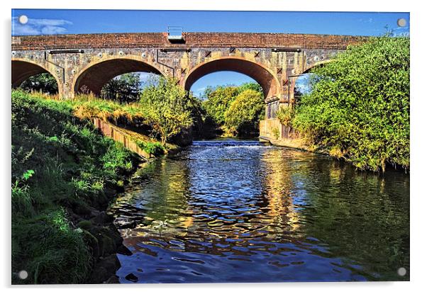 Bridge over River Dearne Acrylic by Darren Galpin