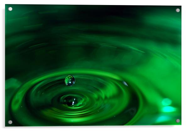 Emerald Swirls Acrylic by Oliver Porter