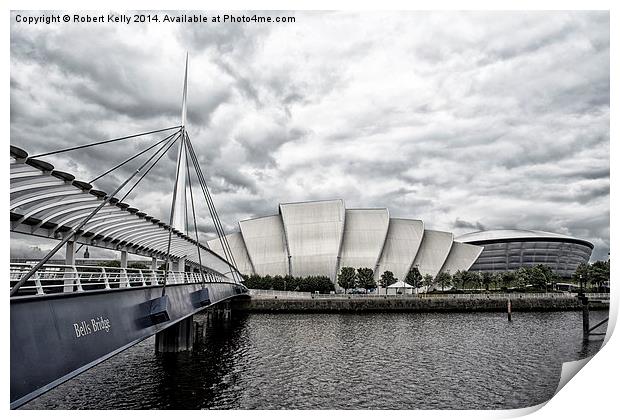 Bells Bridge over The River Clyde Print by Robert Kelly