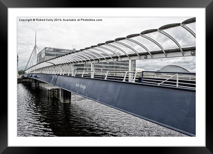 Bells Bridge over The River Clyde Framed Mounted Print by Robert Kelly