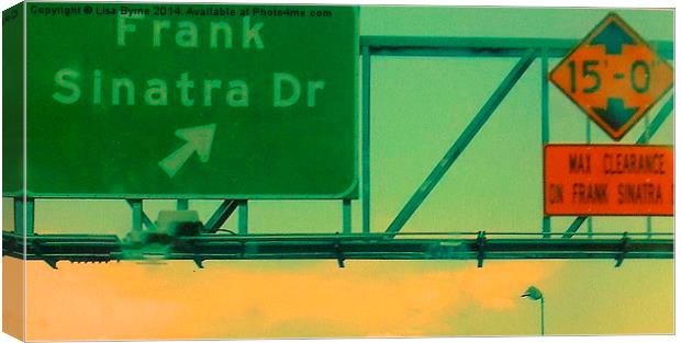 Frank Sinatra Drive Canvas Print by Lisa PB
