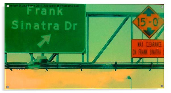 Frank Sinatra Drive Acrylic by Lisa PB