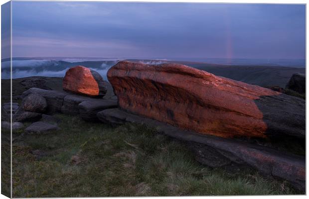 Pym Chair Sunset - Kinder Scout Canvas Print by James Grant