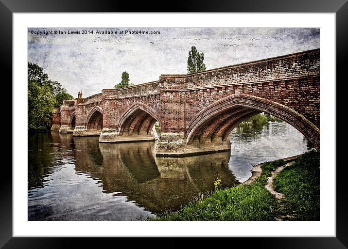 The Bridge at Clifton Hampden Framed Mounted Print by Ian Lewis