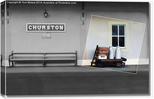 Churston Station Photo Within A Photo Canvas Print by Terri Waters