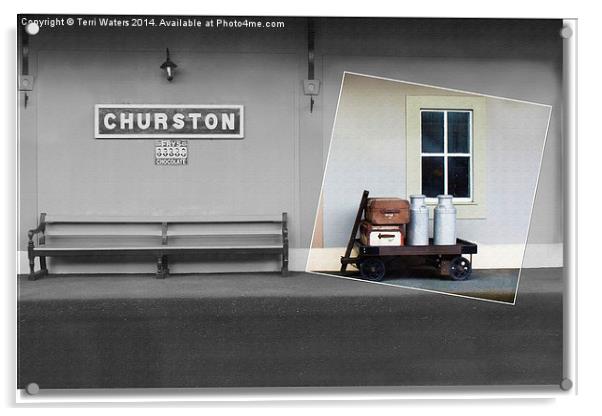 Churston Station Photo Within A Photo Acrylic by Terri Waters