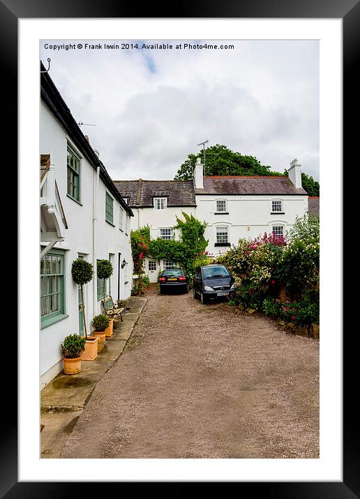 A row of cottages in Parkgate, Wirral Framed Mounted Print by Frank Irwin