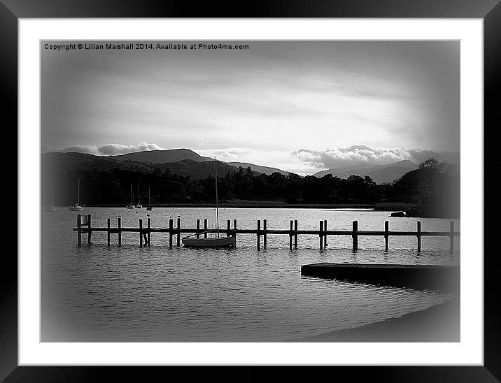 Lake Windermere Framed Mounted Print by Lilian Marshall