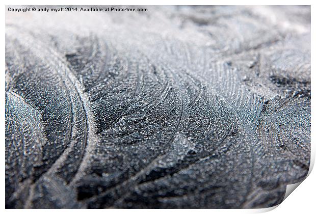 Frosty Ice Patterns Print by andy myatt