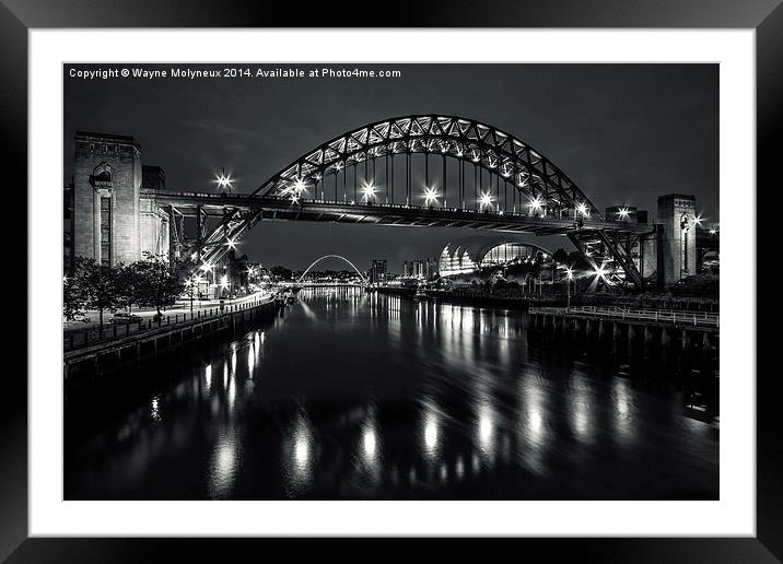 Tyne Bridge & The Sage Framed Mounted Print by Wayne Molyneux