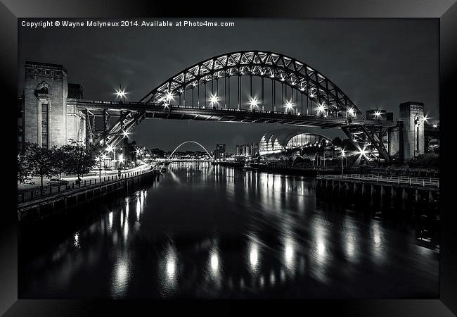 Tyne Bridge & The Sage Framed Print by Wayne Molyneux