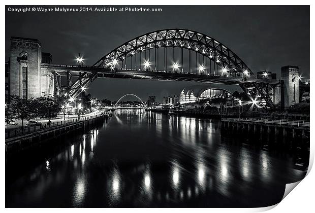Tyne Bridge & The Sage Print by Wayne Molyneux