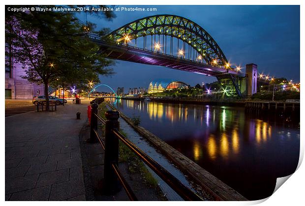 Tyne Bridge & The Sage Print by Wayne Molyneux