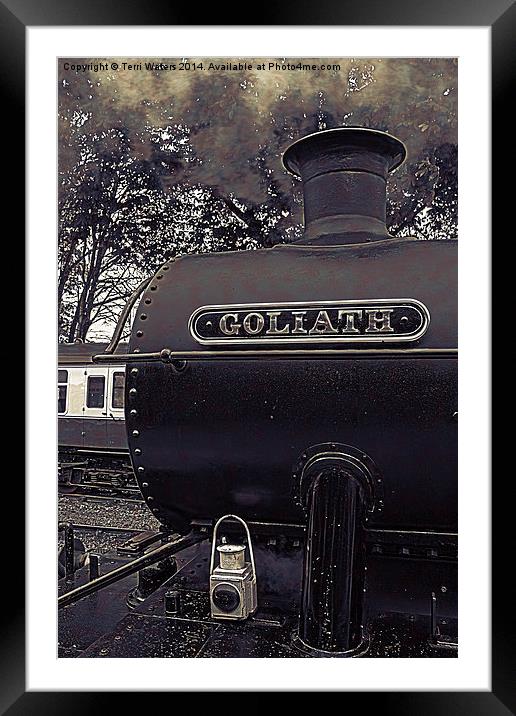 Gritty Goliath Engine HDR Framed Mounted Print by Terri Waters