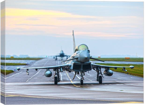 RAF Typhoons Canvas Print by Keith Campbell