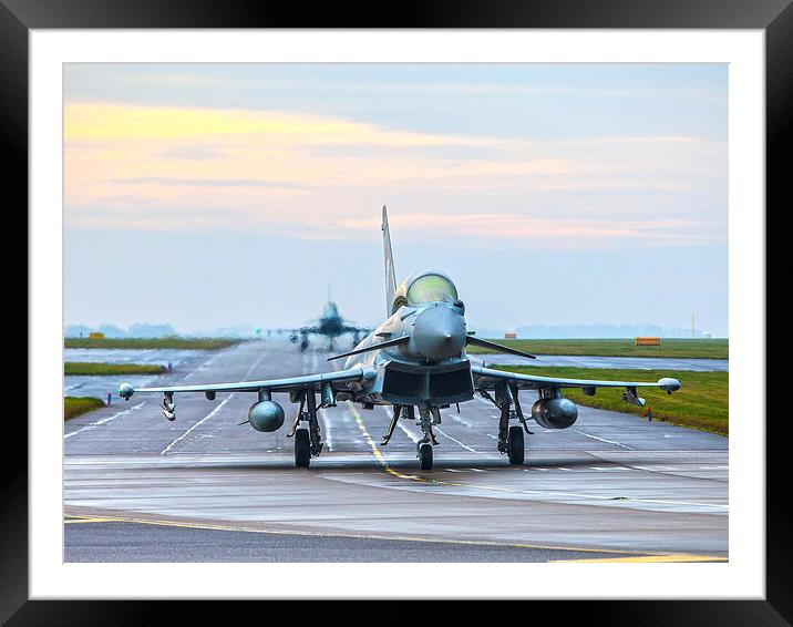 RAF Typhoons Framed Mounted Print by Keith Campbell