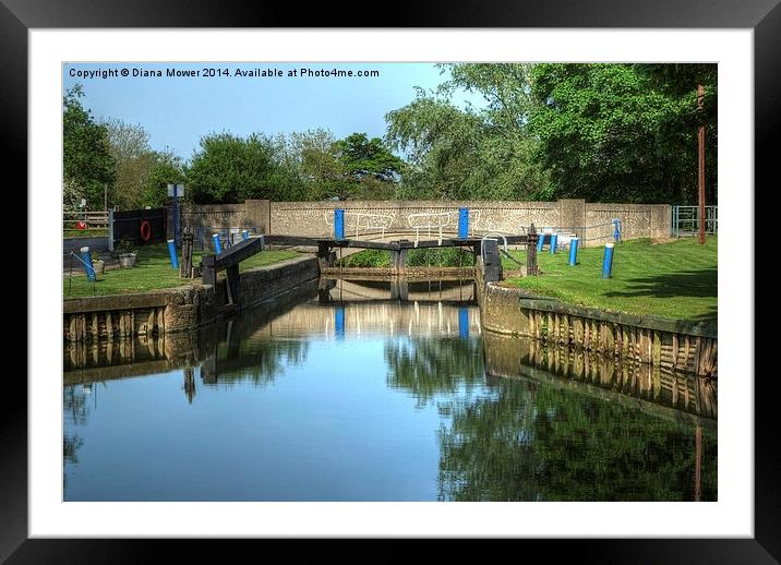 Hoe Mill Lock Framed Mounted Print by Diana Mower
